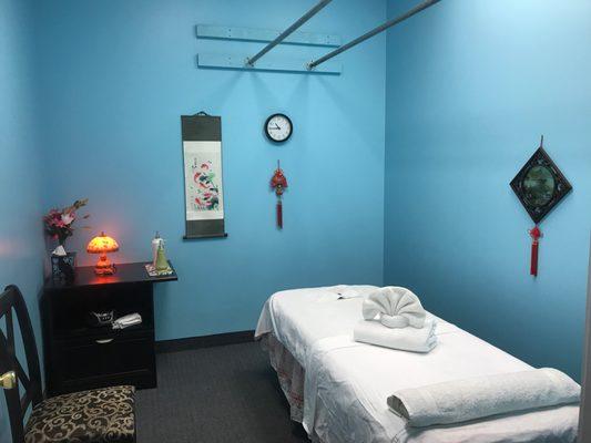 This is our single massage room.  We walk on your back for free with massage,