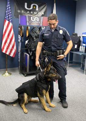 Another happy customer of our tailor-made K9 ballistic vest.