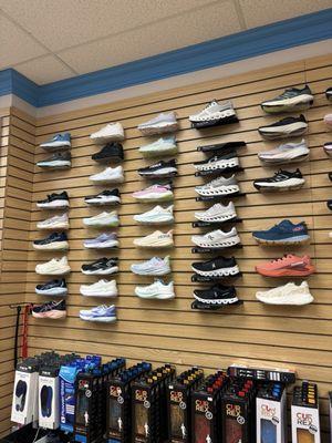 Nice selection for men and women with brands you'd expect to see in a running shop