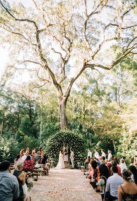 The ceremony area for the Shabby Chic Barn