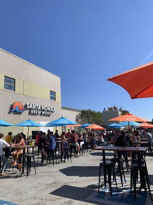 Location! Outdoor seating available at Santa Monica brew works