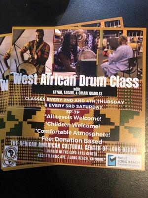 Drum class 2nd and 4th thursdays