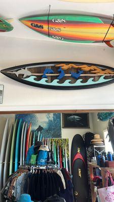 Longboards and Fun/Egg shaped boards! Even a few old boards turned into art!