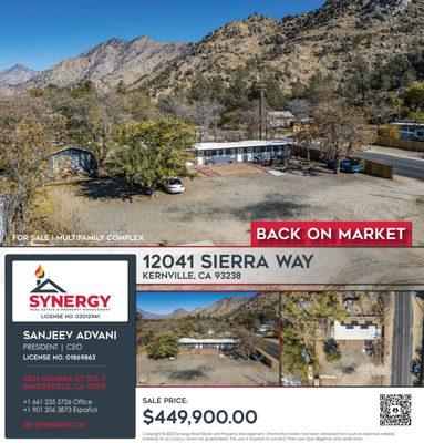 BACK ON MARKET - 12041 Sierra Way. Visit our website for more information under *FOR SALE*