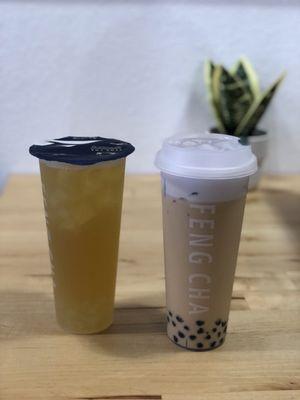 Jasmine green tea and Iced Milk Foam Tea