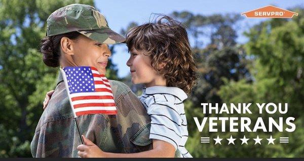 SERVPRO thanks America's Veterans!