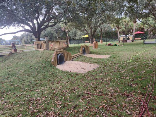 Large Dog Park with Small Dog Park in distance