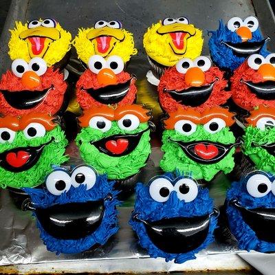 Custom Sesame Street Cupcakes