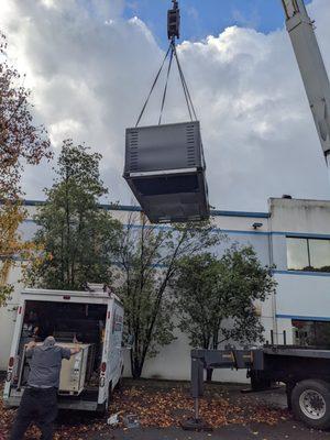 Another successful crane lift and package unit replacement