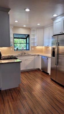 Remodeled kitchen.