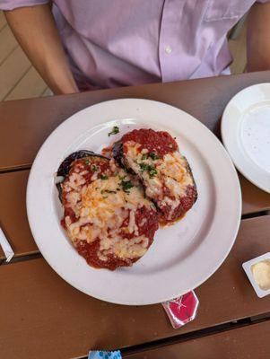 Eggplant parmesan appetizer