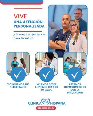 Buscando una clínica cerca para cuidar tu salud como te mereces.
Llegaste al lugar correcto. Clínicas hispanas en dallas y Fort Worth