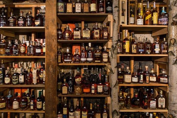 Over 250 bourbons and whiskeys...including hard-to-find craft bourbons.