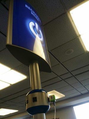 Each G Concourse/Terminal gate has one charging station.