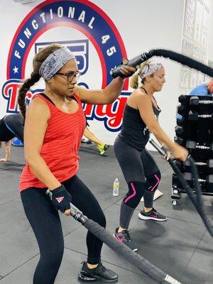 Battle ropes!!! Keeping cardio conditioning fun and exciting. Welcome to F45 Training Coral Springs West.