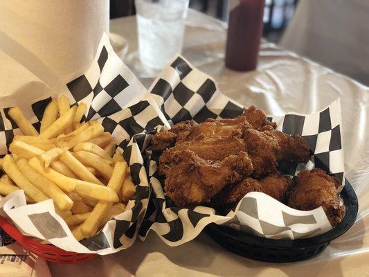 Wings and fries