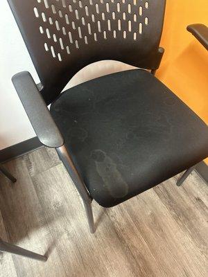 dirty chair in the exam room