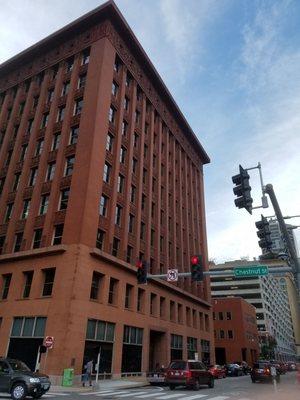 Frank Loyd referred to the Wainwright Building as the very first human expression of a tall office building as Architecture. Built in 1891.