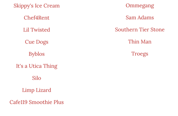 food vendors on left, craft beer vendors right