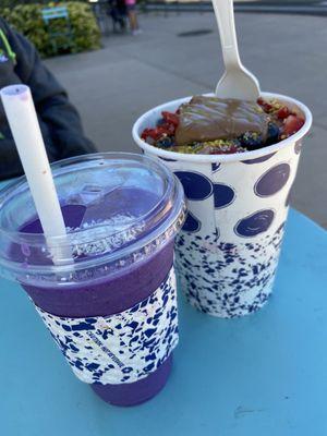 Santa Barbara Bowl and Blue Moon Smoothie