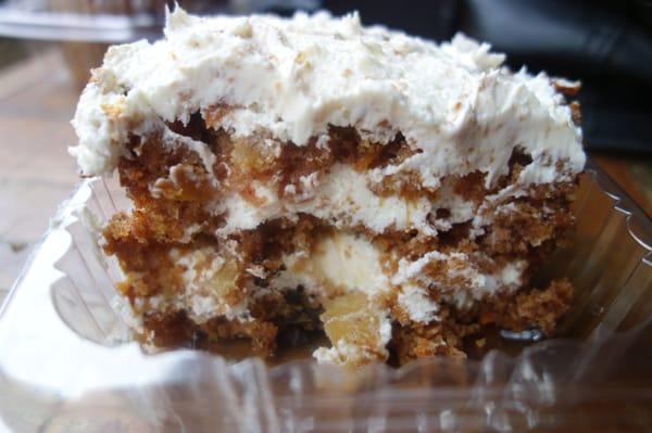 Carrot Cake with fresh Pineapple and Pecans filled and iced with Cream Cheese Buttercream