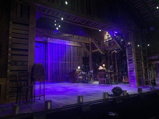 Frontal view of the stage at Forestburgh Playhouse