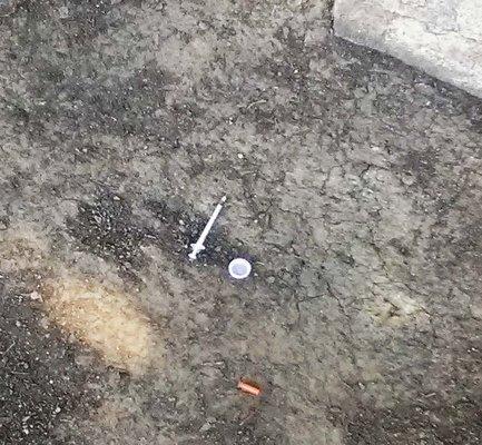 Drug addicts regularly loiter on the premises, often leaving extremely dangerous and contagious syringes.