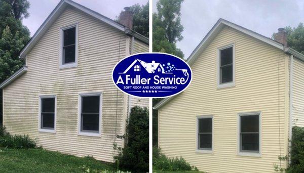 Before & After Soft House Washing Results