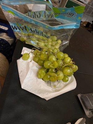 Grapes purchased at CostLess Foods Bruised & Smashed horrible