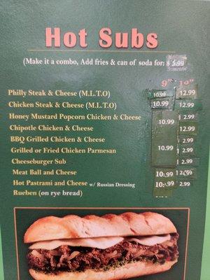 Sub menu.