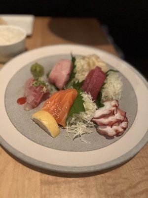 Sashimi dinner platter.