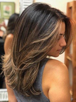 Jessica is AAAmaizng!! She gave me legit #HairGoals! Thank you Jess for the beautiful balayage and perfect cut for my crazy thick hair!