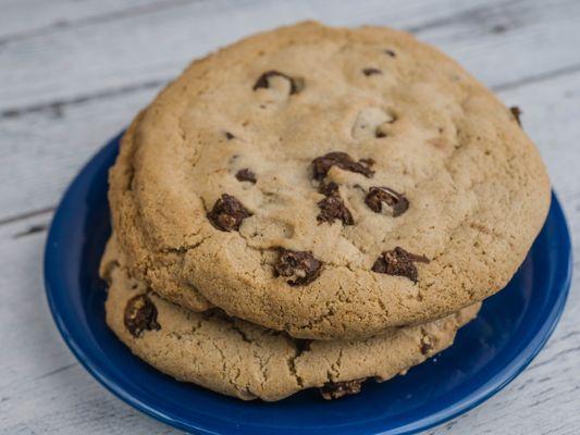 Delicious Chocolate Chip Cookie, made with deliciously sweet chocolate morsels, folded into the perfect amount of buttery cookie dough and b