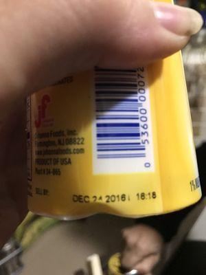 The expiration date and today is December 16th