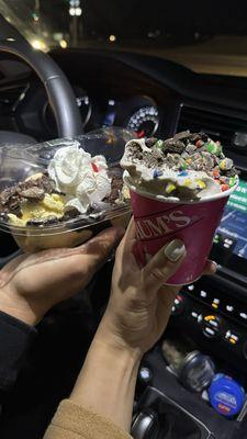 Banana Split Oreo & m&m candy mix in