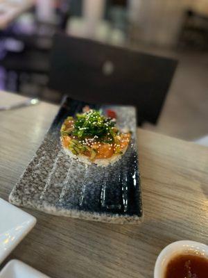 Salmon tartar with rice - not my fav