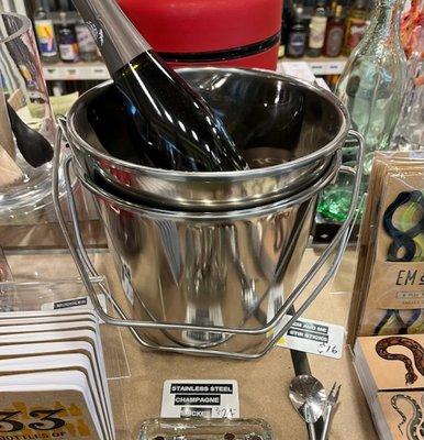 "Stainless Steel Champagne Bucket $24" They would not honor the price. I don't like being lied to.