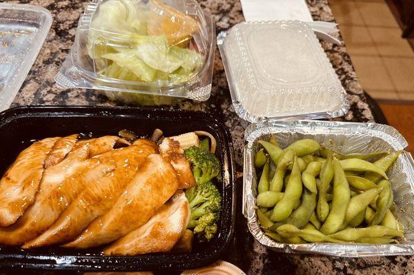 Chicken Teriyaki and Edamame