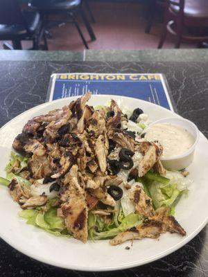 The best Grilled chicken on Grilled Chicken Greek Salad.