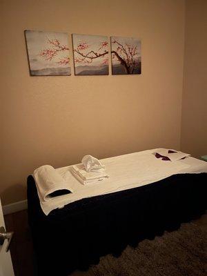 Private massage room.