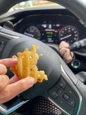 Hair in waffle fries