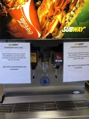 Notice on fountain drinks