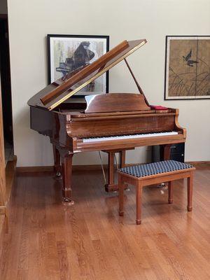 The piano in its new home. Thanks, Modern Piano.