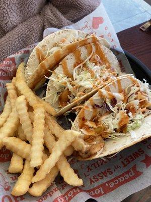 Buffalo Shrimp Tacos