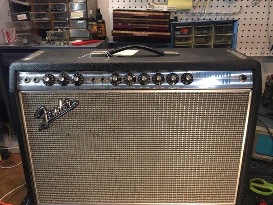 1968 Fender Deluxe Reverb, new electrolytic capacitors