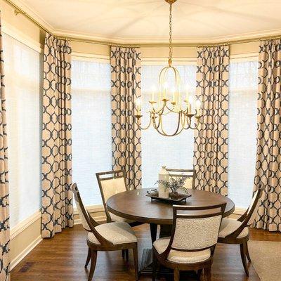 Drapery in your living spaces provides a custom look and offers the opportunity to tie your rooms together with matching fabrics and design.