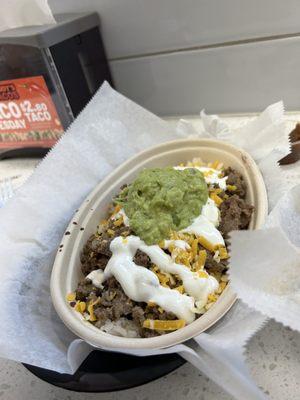 Burrito or Taco Bowl (beef)