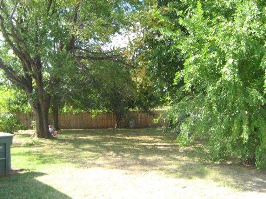 Off Street parking and beautiful shaded lots.