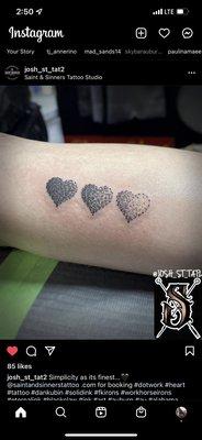 Hearts tattoo