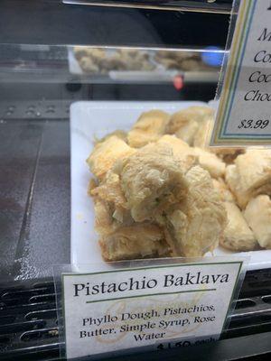 The Pistachio Baklava is a must